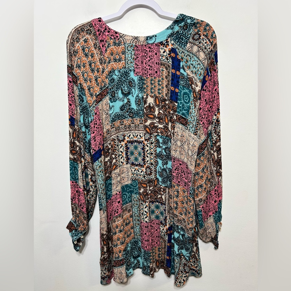 Umgee Boho Paisley Patchwork Tunic - Picture 5 of 8